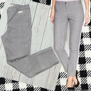 Michael Kors Black Gingham Straight Leg Ankle Pant Size 8
